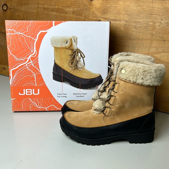 NIB Women’s JBU Southgate Tan Lightweight Winter Boots - Picture 1 of 6